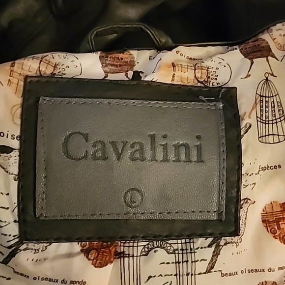 Cavalini Brown Vegan Leather Zip Jacket Size Large - Picture 4 of 6